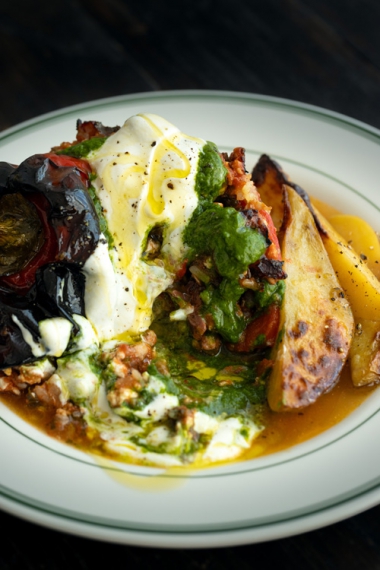 Greek+Stuffed+Capsicums+with+Kalamata+Olives+%7C+Gather+%26+Feast