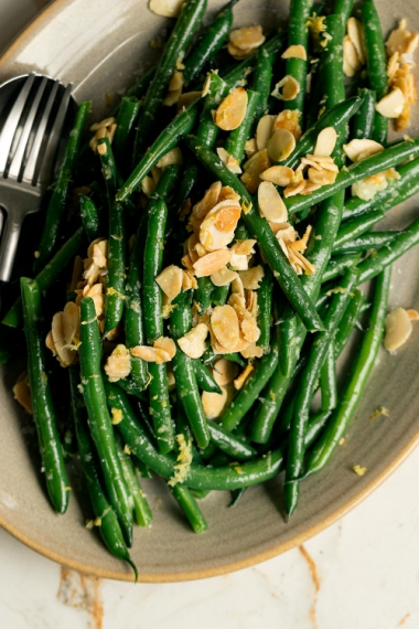 Green+Beans+with+Almonds%2C+Lemon+%26+Parmesan++%7C++Gather+%26+Feast