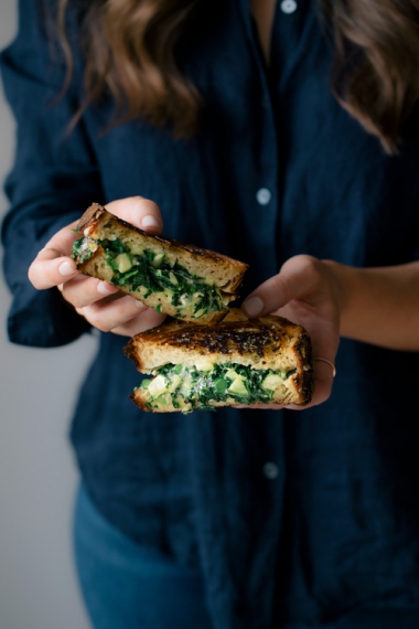 Greens+Loaded+Toastie+with+Fresh+Basil+%26+Feta++%7C++Gather+%26+Feast