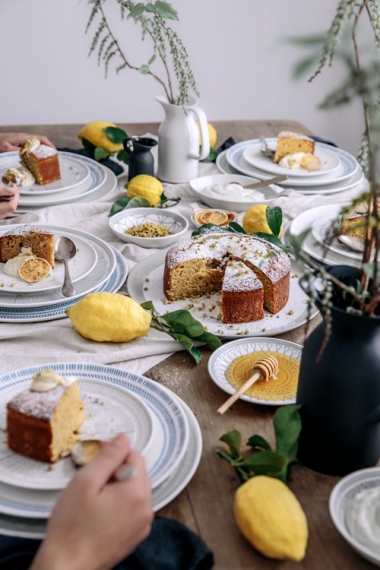 Lemon%2C+Olive+Oil+Vanilla+Cake+with+Yoghurt+Cream+%26+Chamomile++%7C++Gather+%26+Feast