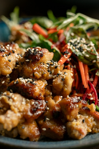 Miso+Garlic+Chicken+with+a+Carrot%2C+Beet%2C+%26+Toasted+Sesame+Seed+Salad+%7C+Gather+%26+Feast