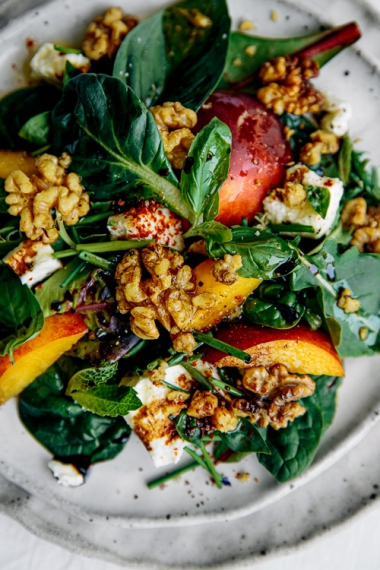 Nectarine+%26+Roasted+Walnut+Salad++%7C++Gather+%26+Feast