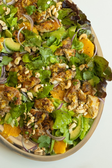 Orange%2C+Ginger+%26+Garlic+Chicken+with+Zingy+Coriander+Vinaigrette+on+a+Butter+Lettuce%2C+Avocado+%26+Orange+Salad+%7C+Gather+%26+Feast