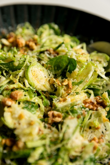 Shaved+Brussel+Sprout+%26+Walnut+Salad+with+Manchego+Olive+Oil+Dressing+%7C+Gather+%26+Feast