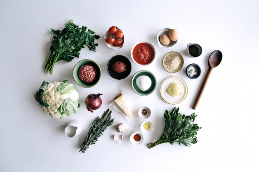 Tomato+%26+Basil+Meatballs+with+Cauliflower+Puree++%7C++Gather+%26+Feast