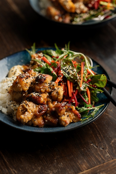 Miso+Garlic+Chicken+with+a+Carrot%2C+Beet%2C+%26+Toasted+Sesame+Seed+Salad+%7C+Gather+%26+Feast