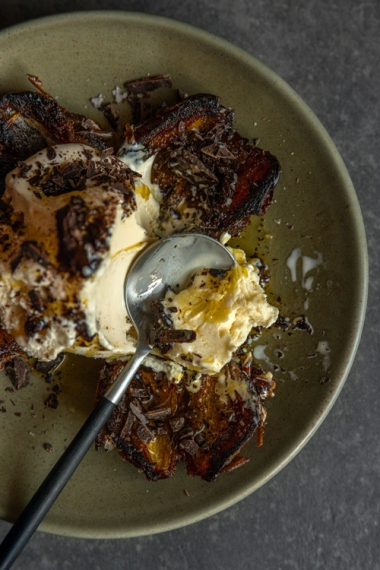 Olive+Oil+Sauteed+Date+Ice+Cream+Sundaes+%7C+Gather+%26+Feast