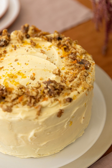 Carrot+Layer+Cake+with+Cream+Cheese+Frosting+%26+Roasted+Walnuts+%7C+Gather+%26+Feast