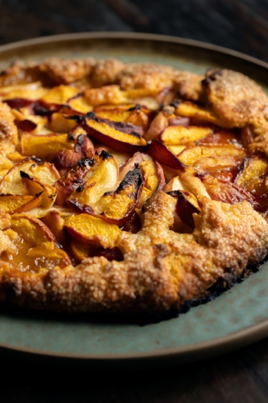 Maple+%26+Stone+Fruit+Galette+with+Maple+Candied+Pistachios+%7C+Gather+%26+Feast