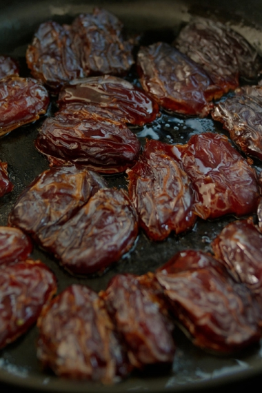 Olive+Oil+Sauteed+Date+Ice+Cream+Sundaes+%7C+Gather+%26+Feast