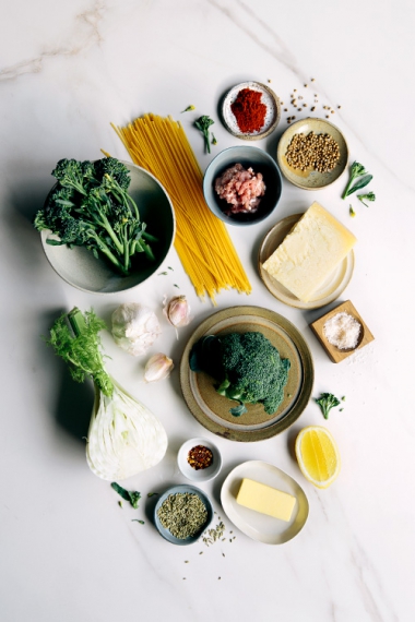 Spaghetti+with+Broccoli%2C+Pork+%26+Fennel++%7C++Gather+%26+Feast