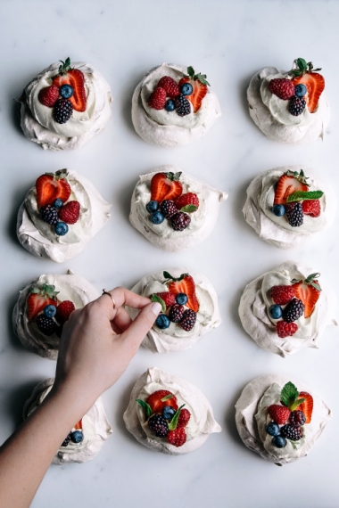 Meringues+with+Vanilla+Mascarpone+Cream%2C+Passionfruit+Curd%2C+Berries+%26+Fresh+Mint++%7C++Gather+%26+Feast