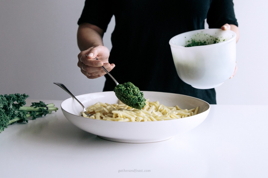 Kale+%26+Basil+Pesto+with+Pasta++%7C++Gather+%26+Feast