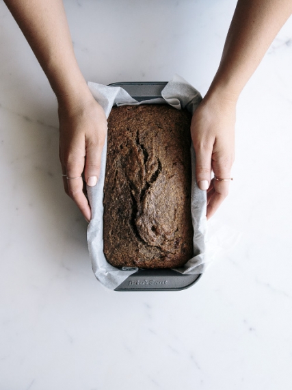 Buckwheat+Banana+Bread+with+Poached+Quinces+%26+Mascarpone++%7C++Gather+%26+Feast