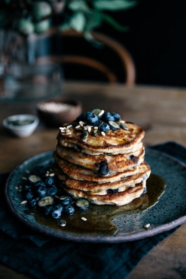 Buckwheat+Blueberry+%26+Ricotta+Hotcakes+with+Maple+%26+Seeds++%7C++Gather+%26+Feast