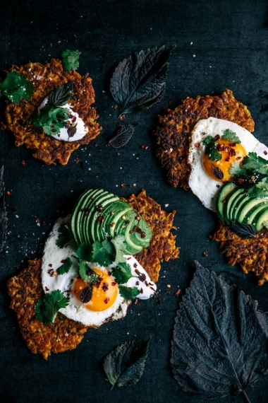 Turmeric+Spiced+Carrot+%26+Halloumi+Fritters+with+Coriander%2C+Fried+Eggs+%26+Avocado++%7C++Gather+%26+Feast