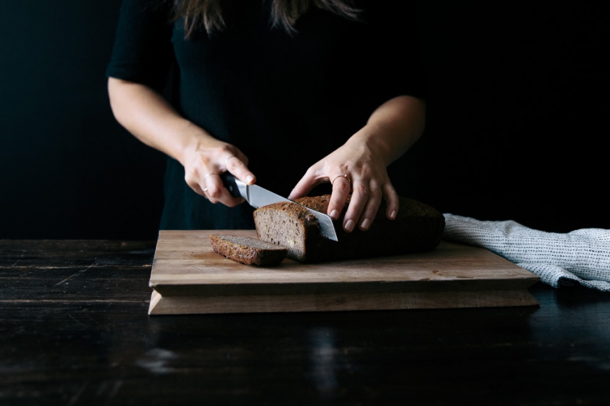 Buckwheat+Banana+Bread+with+Poached+Quinces+%26+Mascarpone++%7C++Gather+%26+Feast