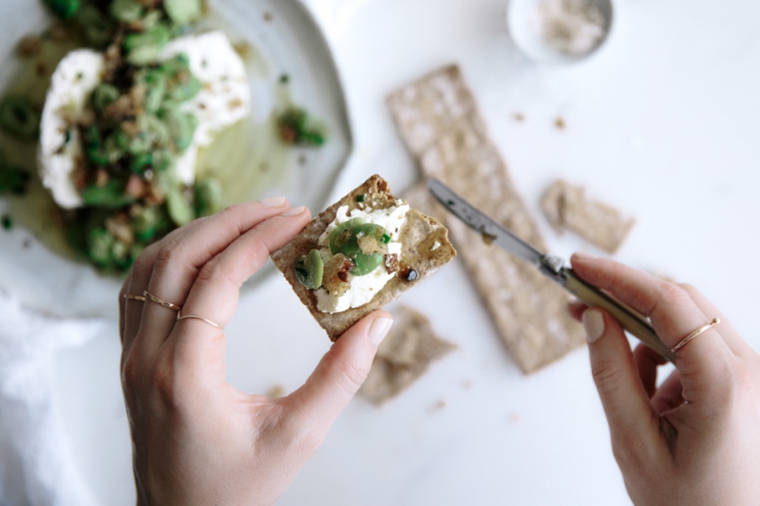 Fresh+Ricotta+with+Broad+Beans+%26+Rye+Sourdough+Breadcrumbs++%7C++Gather+%26+Feast