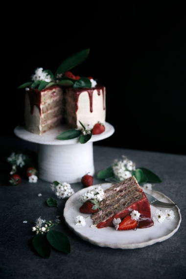 Fresh+Strawberry+%26+Vanilla+Layer+Cake++%7C++Gather+%26+Feast