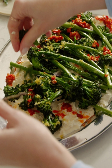 Homemade+Stracciatella+with+La+Bomba+Calabrese%2C+Fresh+Oregano+%26+Lemon+%7C+Gather+%26+Feast