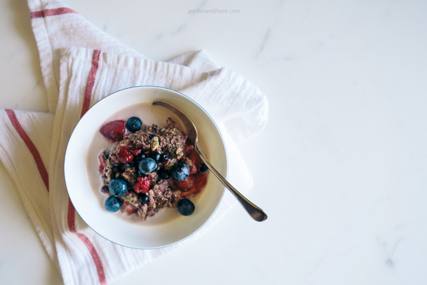 Baked+Berry+Oatmeal++%7C++Gather+%26+Feast