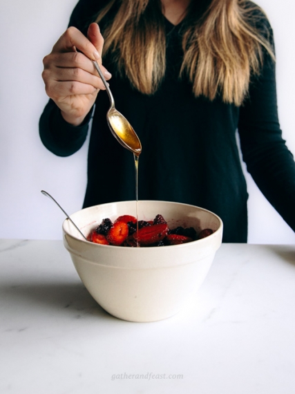 Berry+Buckwheat+%26+Hazelnut+Crumble+with+Fresh+Mint++%7C++Gather+%26+Feast